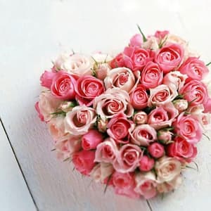 Heart Shape with Pink Roses